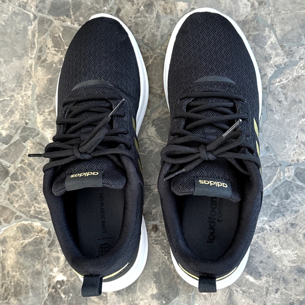 Adidas Womens QT Racer 2.0 H05800 Black Running Shoes Sneakers Size 9 - Picture 7 of 11